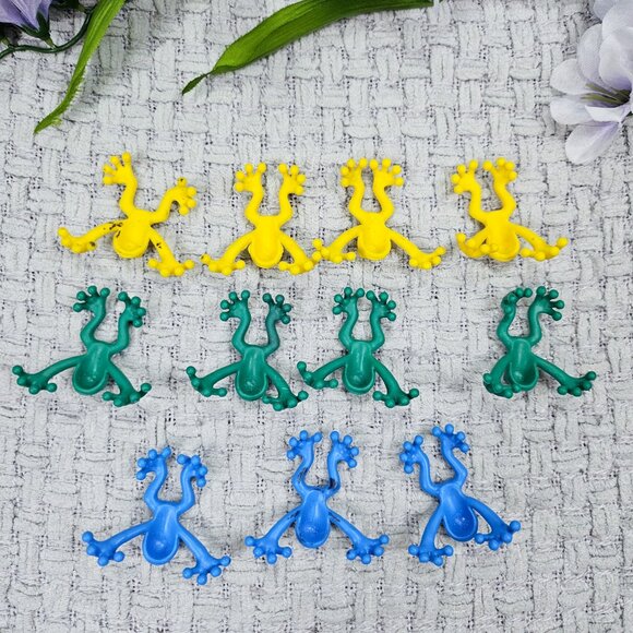 Flippin Frogs Board Game Yellow Blue Green Replacement Frogs 2007 Mattel - Picture 2 of 2